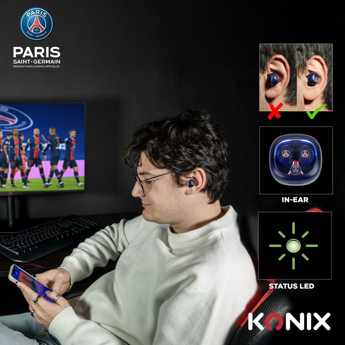 Headphones KONIX Blue-4