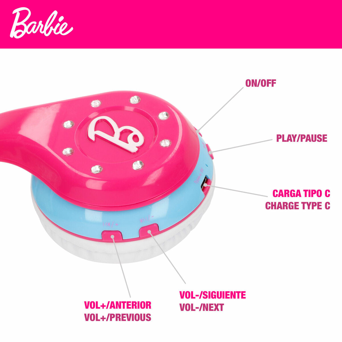 Bluetooth Headphones Barbie-2