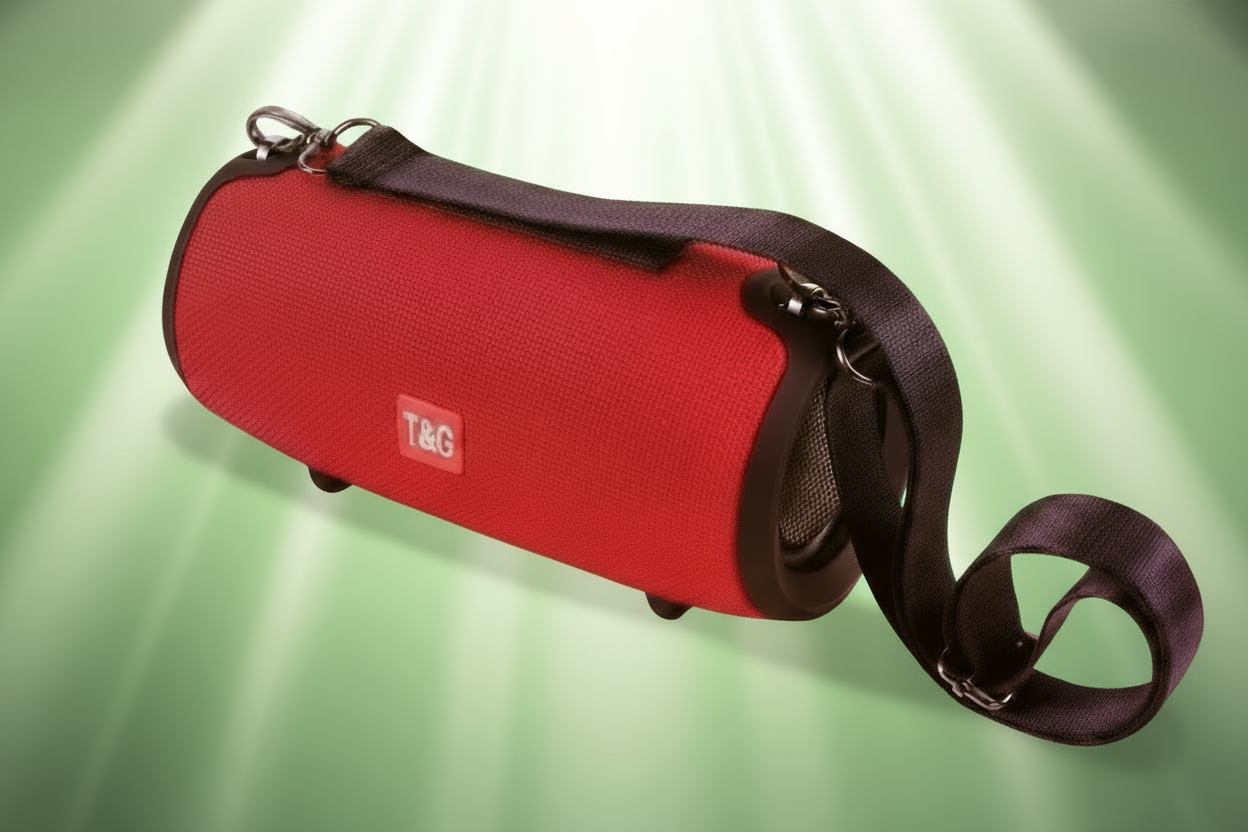 Large Waterproof Bluetooth Speaker – Strap, 360° Sound, Powerful Bass Boost & FM