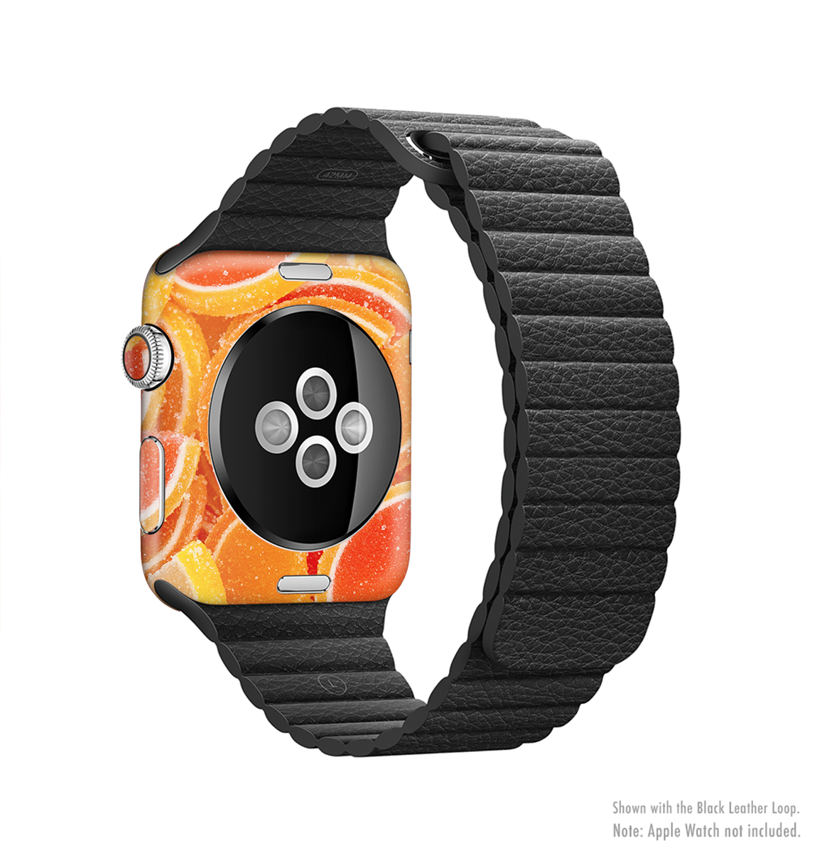 The Orange Candy Slices Full-Body Skin Kit for the Apple Watch