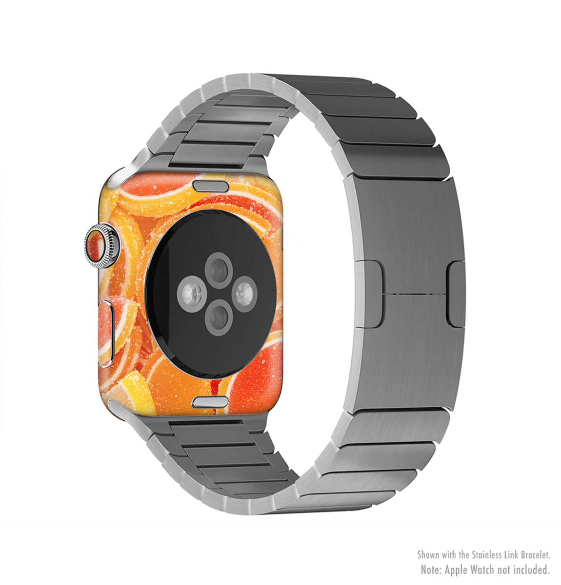 The Orange Candy Slices Full-Body Skin Kit for the Apple Watch