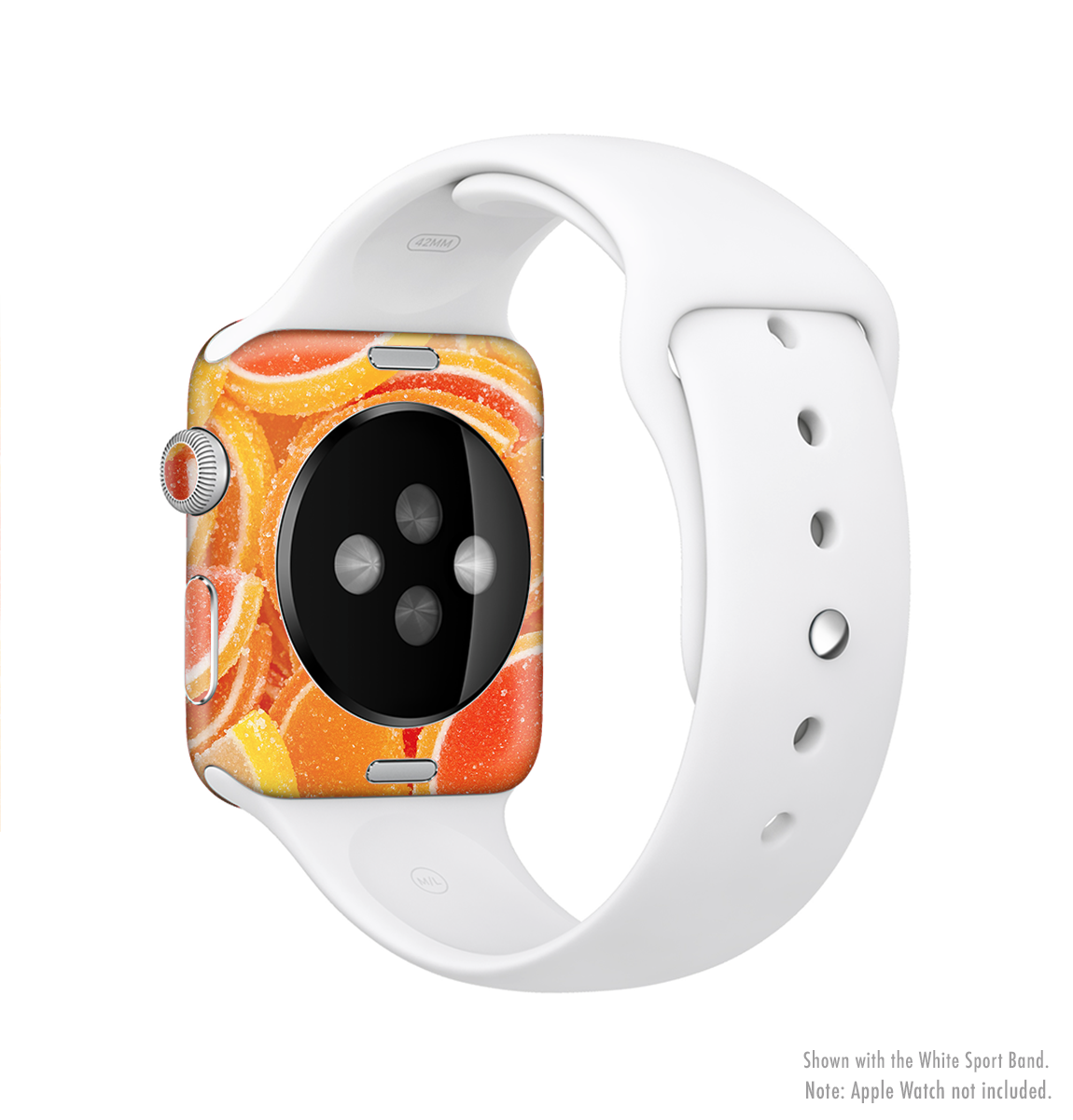 The Orange Candy Slices Full-Body Skin Kit for the Apple Watch