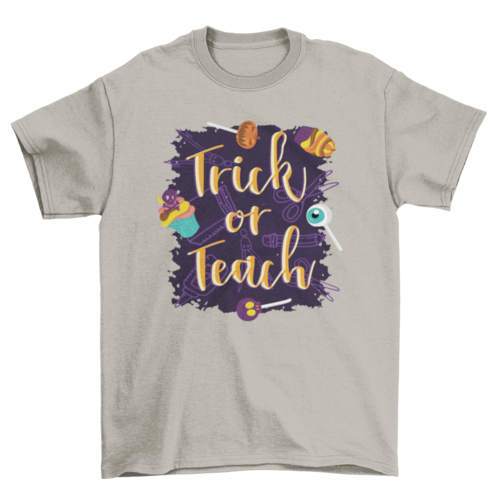 Trick or Teach Halloween T-shirt