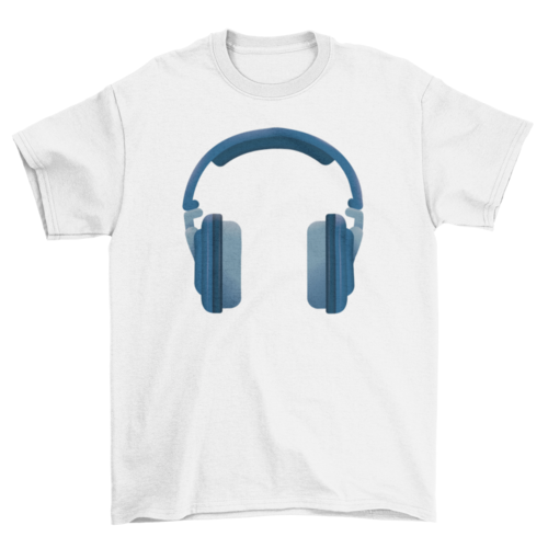 Realistic headphones t-shirt