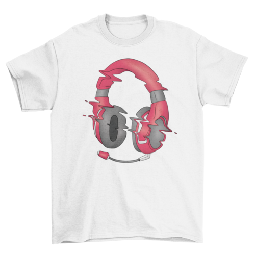 Glitchy headphones t-shirt