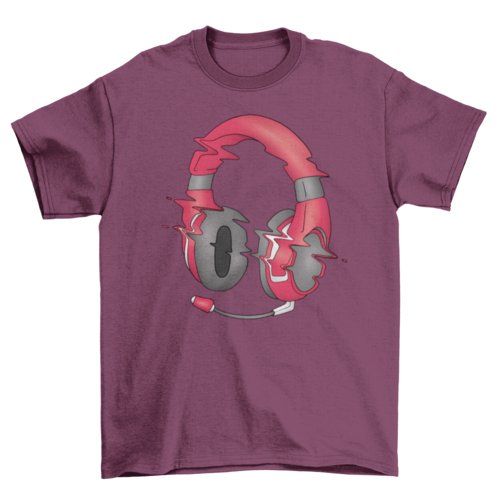 Glitchy headphones t-shirt