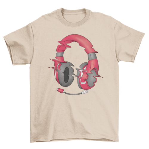Glitchy headphones t-shirt