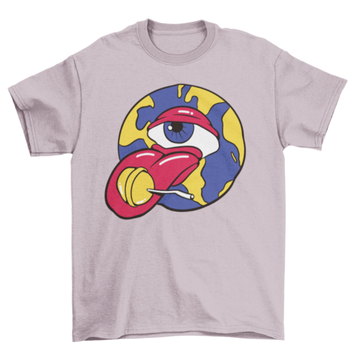 Trippy eyeball with a lollipop t-shirt
