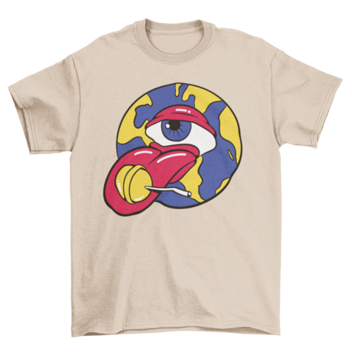 Trippy eyeball with a lollipop t-shirt