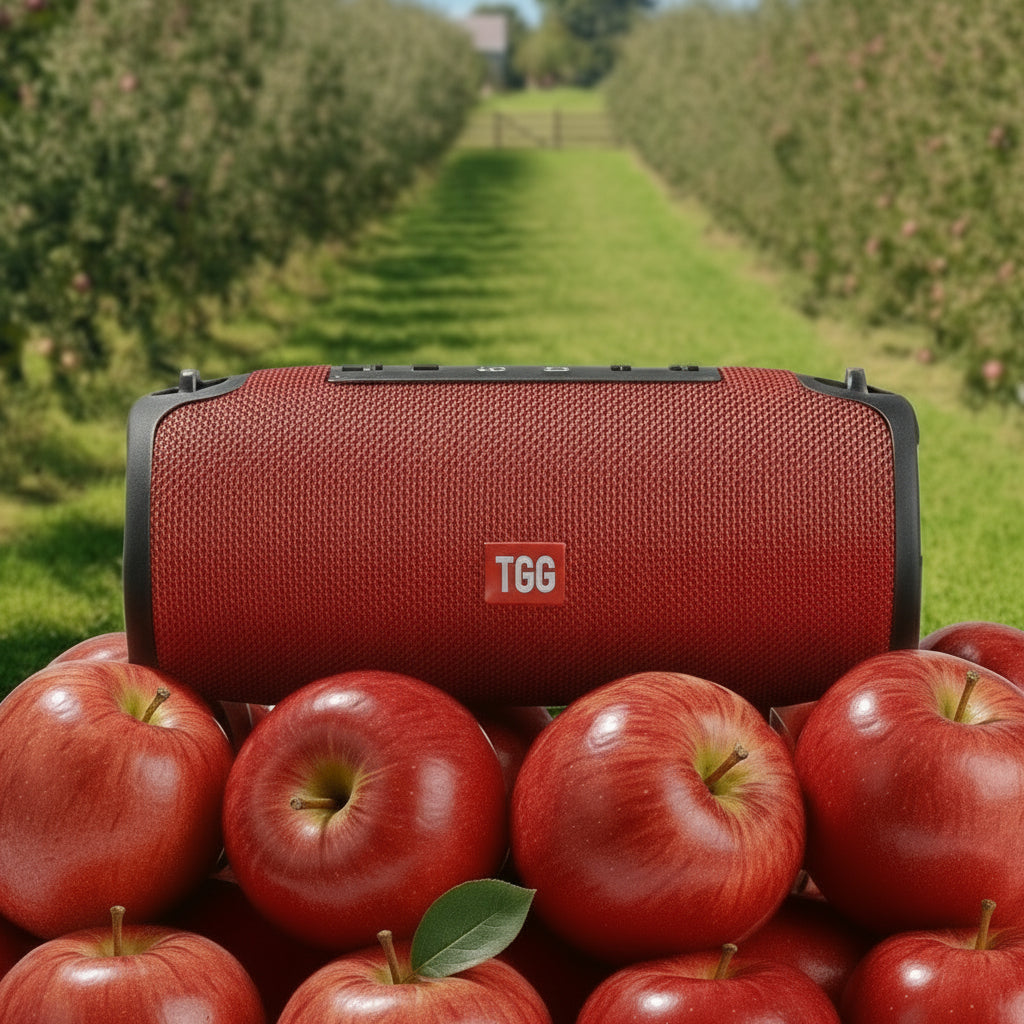 Large Waterproof Bluetooth Speaker – Strap, 360° Sound, Powerful Bass Boost & FM