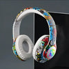 Graffiti Wireless Headsets Bluetooth Headphones LED Light Game Doodle Earphones With Mic  For Kids Boy Girl Gift Support TF Card
