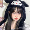 Kawaii Cinnamoroll My Melody Kuromi Hello Kitty Hat with Moving Ears Cartoon Stitch Couple Outdoor Plush Warm Windproof Hat