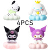 New Kawaii Sanrios Night Light Enamel Cloud Cartoon Kuromi Cinnamoroll Pochacco Small Table Light Illuminating Decoration