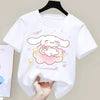 Cinnamoroll T-shirt Sanrio Children's Short-sleeved New Summer Y2K Clothes Girly Heart Soft Clothes Kawaii Birthday Gift