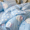 Sanrio Cinnamoroll Kuromi HelloKitty Melody Cotton Three-piece Cartoon Cute Quilt Cover Pillowcase Sheets Four-piece Bedding Set