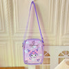 Cinnamoroll Kuromi Crossbody Bags Shoulder Messenger Bags Cute Cartoon Portable Backpacks Kawaii Coin Pouch Gifts for Boys Girls