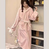 MINISO Cinnamoroll My Melody Cartoon Anime Girl's Heart Cute Hooded Coral Fleece Gown Women Absorbent Quick-Drying Bathrobe Gift