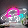 CinnamoRoll Neon Sign Anime Neon Sign For Wall Decor 5/12V USB Dimmable For Bedroom Game Room Livingroom Decor Gift For Kids