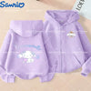 Cinnamoroll Hoodie Kawaii Kids Clothes Boys Fashion Children's Street Funny Cartoon Zipper Hoodie Suit Casual Girls Sweatshirt