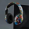 Graffiti Wireless Headsets Bluetooth Headphones LED Light Game Doodle Earphones With Mic  For Kids Boy Girl Gift Support TF Card