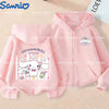 Cinnamoroll Hoodie Kawaii Kids Clothes Boys Fashion Children's Street Funny Cartoon Zipper Hoodie Suit Casual Girls Sweatshirt