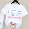 Cinnamoroll T-shirt Sanrio Children's Short-sleeved New Summer Y2K Clothes Girly Heart Soft Clothes Kawaii Birthday Gift