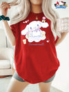Sanrio Cinnamoroll T Shirt Women's Men Cotton Tee O-Neck Casual Oversize Short Sleeve Loose Streetwear Fashion Clothing Summert