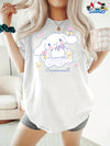 Sanrio Cinnamoroll T Shirt Women's Men Cotton Tee O-Neck Casual Oversize Short Sleeve Loose Streetwear Fashion Clothing Summert