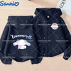Cinnamoroll Hoodie Kawaii Kids Clothes Boys Fashion Children's Street Funny Cartoon Zipper Hoodie Suit Casual Girls Sweatshirt