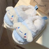 Sanrio Kuromi Cinnamoroll Hello Kitty Women'S Winter Warm Plush Cotton Slippers - Anti-Slip, Cute Indoor & Outdoor Home Shoes