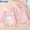 Cinnamoroll Hoodie Kawaii Kids Clothes Boys Fashion Children's Street Funny Cartoon Zipper Hoodie Suit Casual Girls Sweatshirt