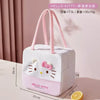 Hello Kitty Kuromi Cinnamoroll Cartoon Cute Large Capacity Tote Bag Lunch Bag Creative Kawaii Thickened Portable Insulated Bag