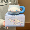 Cinnamoroll Ceramic Cup Anime Kawaii Girl Household Cup Color Box My Melody Large Capacity Mug with Spoon Cartoon Gift Wholesale