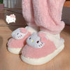 Sanrio Kuromi Cinnamoroll Hello Kitty Women'S Winter Warm Plush Cotton Slippers - Anti-Slip, Cute Indoor & Outdoor Home Shoes