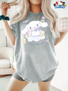 Sanrio Cinnamoroll T Shirt Women's Men Cotton Tee O-Neck Casual Oversize Short Sleeve Loose Streetwear Fashion Clothing Summert