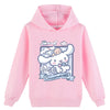 Sanrio Cinnamoroll Cartoon Cute Children's Hooded Playful Boys Sweet Girls Outdoor Fashion Loose Warm Soft Autumn Winter Clothes