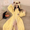 MINISO Cinnamoroll My Melody Cartoon Anime Girl's Heart Cute Hooded Coral Fleece Gown Women Absorbent Quick-Drying Bathrobe Gift