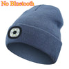 LED Light Outdoor Sport Wireless Headphone Trail running Knit Hat Beanie Earphone Bluetooth Stereo Speakers Cap Earbuds With MIC
