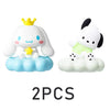 New Kawaii Sanrios Night Light Enamel Cloud Cartoon Kuromi Cinnamoroll Pochacco Small Table Light Illuminating Decoration