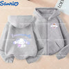 Cinnamoroll Hoodie Kawaii Kids Clothes Boys Fashion Children's Street Funny Cartoon Zipper Hoodie Suit Casual Girls Sweatshirt