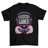 Hardcore gamer quote with headphones cute hearts t-shirt