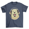 Headphone Golden Retriever T-shirt