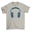Realistic headphones t-shirt