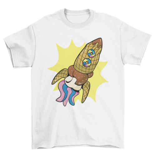 Sweet candy space rocket t-shirt design