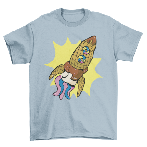 Sweet candy space rocket t-shirt design