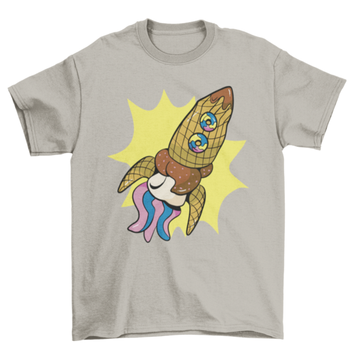 Sweet candy space rocket t-shirt design