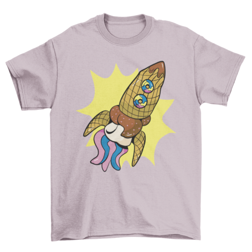Sweet candy space rocket t-shirt design