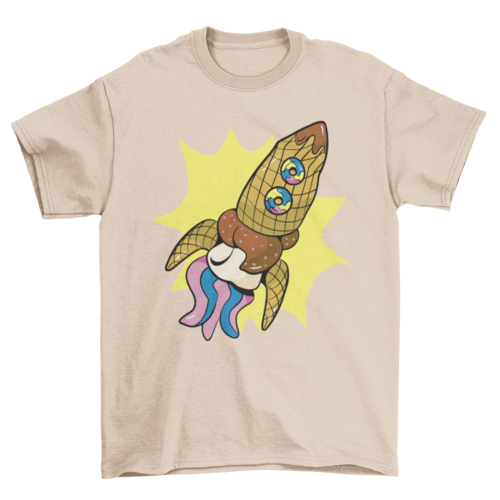 Sweet candy space rocket t-shirt design
