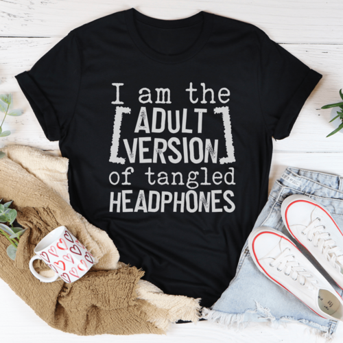 I Am The Adult Version Of Tangled Headphones Tee